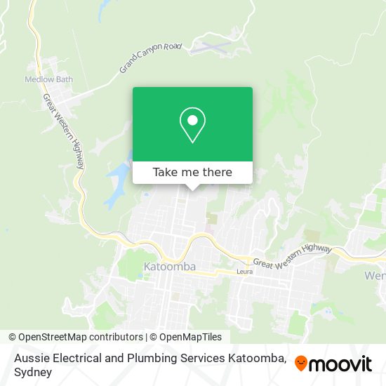 Mapa Aussie Electrical and Plumbing Services Katoomba