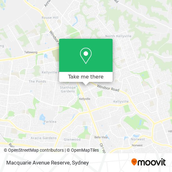 Macquarie Avenue Reserve map
