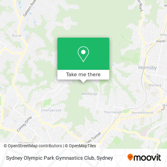 Sydney Olympic Park Gymnastics Club map