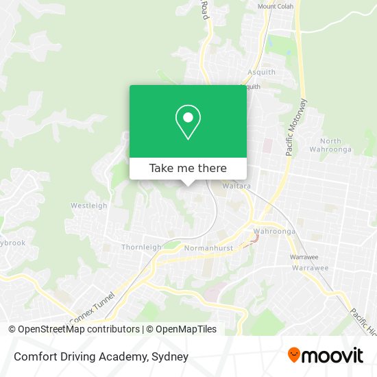 Comfort Driving Academy map