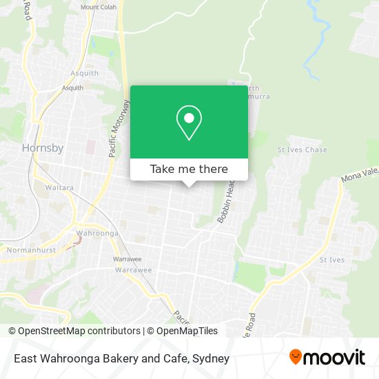 Mapa East Wahroonga Bakery and Cafe