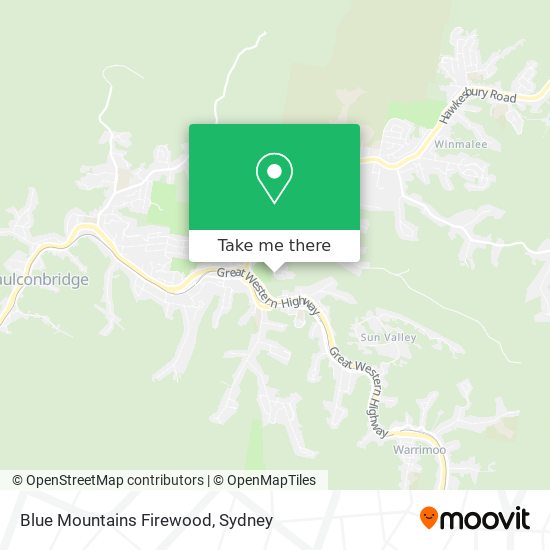 Mapa Blue Mountains Firewood