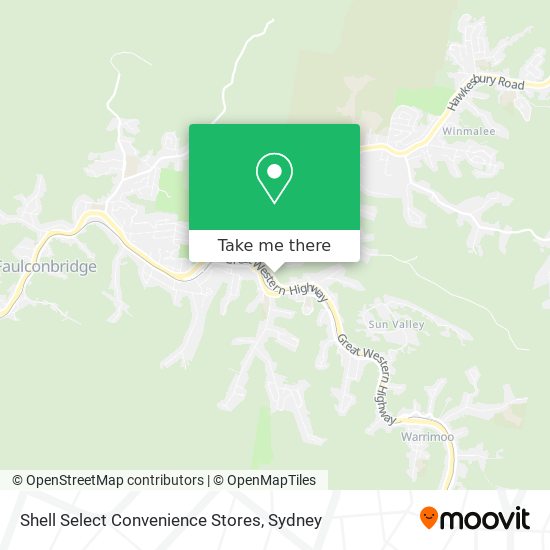 Shell Select Convenience Stores map