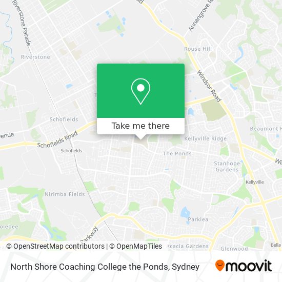 North Shore Coaching College the Ponds map