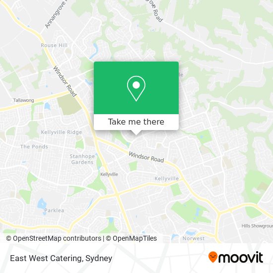 East West Catering map