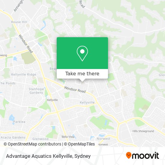 Mapa Advantage Aquatics Kellyville