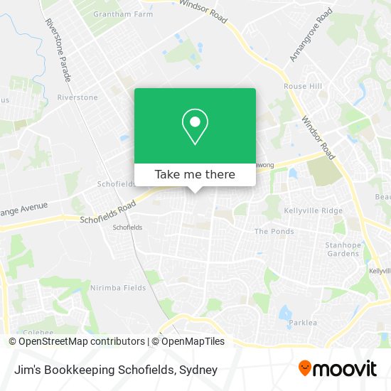 Jim's Bookkeeping Schofields map