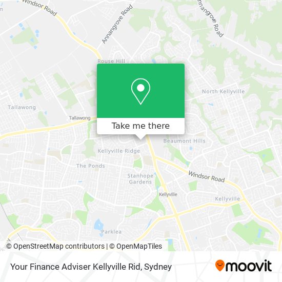 Your Finance Adviser Kellyville Rid map