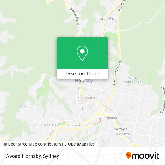 Award Hornsby map