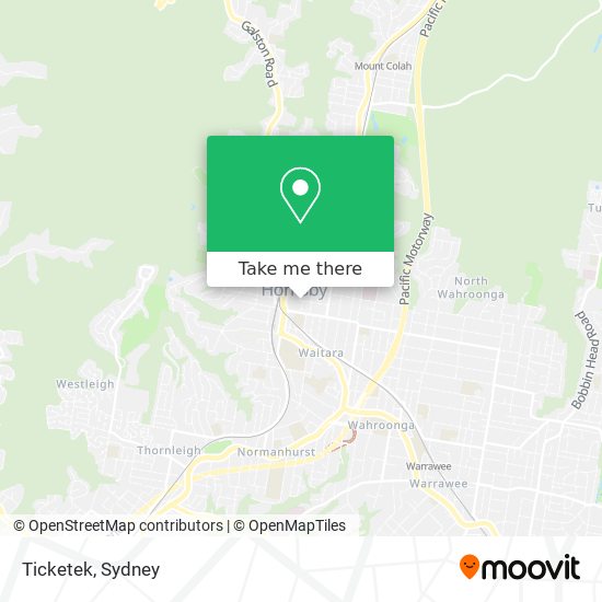 Ticketek map