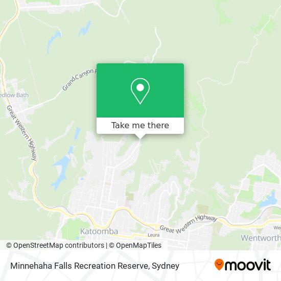 Minnehaha Falls Recreation Reserve map