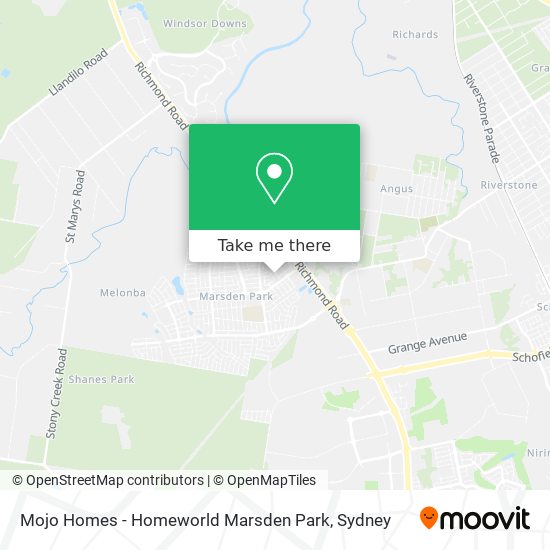 Mojo Homes - Homeworld Marsden Park map