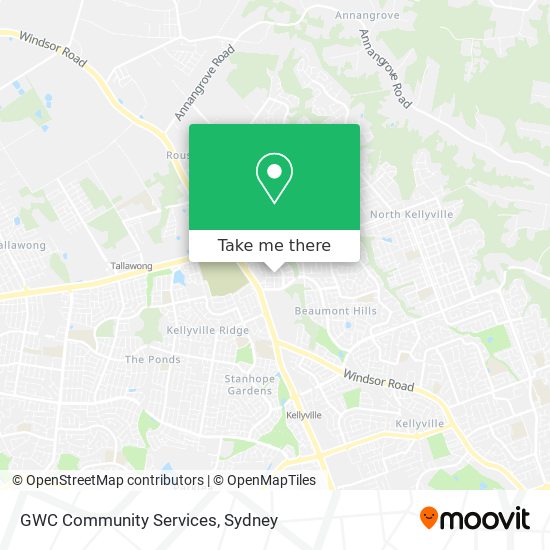 GWC Community Services map