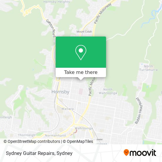 Sydney Guitar Repairs map