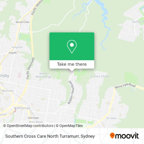 Southern Cross Care North Turramurr map