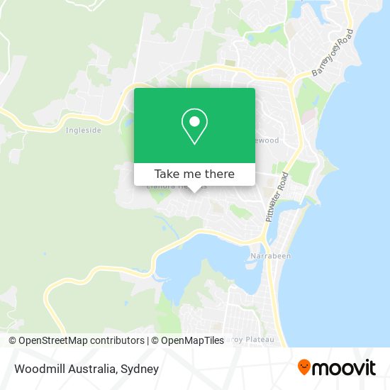 Mapa Woodmill Australia