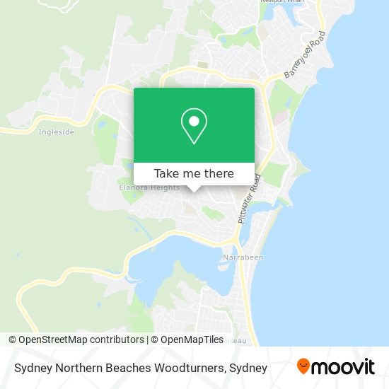 Mapa Sydney Northern Beaches Woodturners