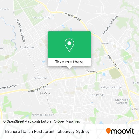Brunero Italian Restaurant Takeaway map