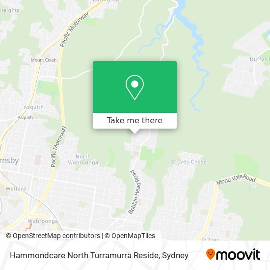 Hammondcare North Turramurra Reside map
