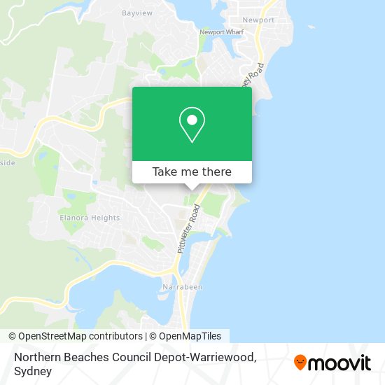 Mapa Northern Beaches Council Depot-Warriewood