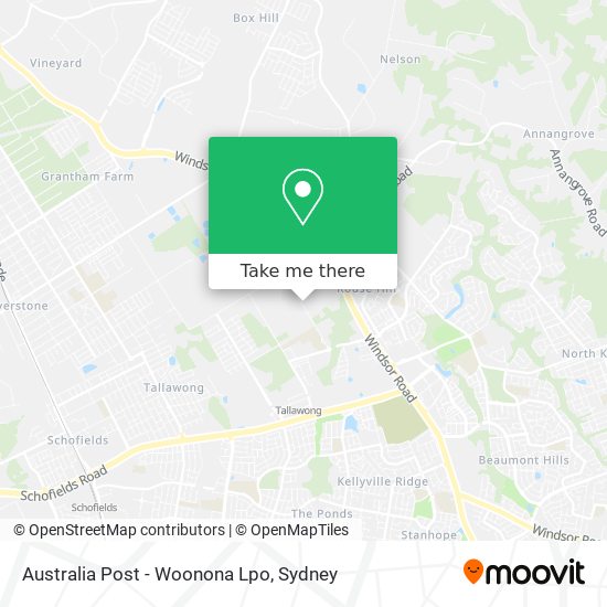 Australia Post - Woonona Lpo map