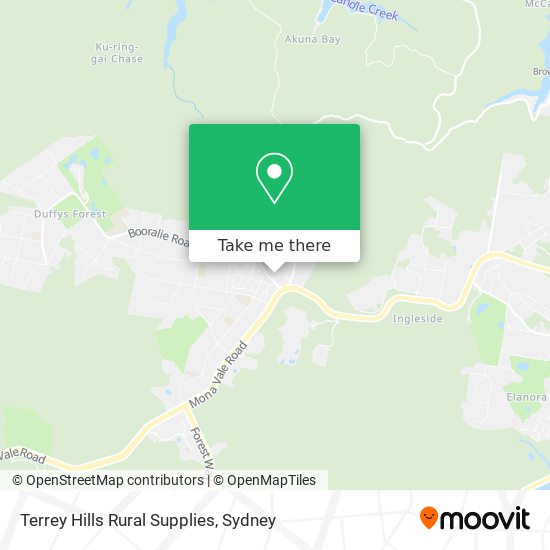 Mapa Terrey Hills Rural Supplies