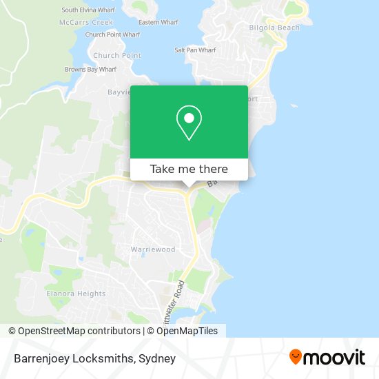 Mapa Barrenjoey Locksmiths