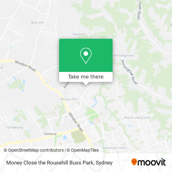 Money Close the Rousehill Buss Park map