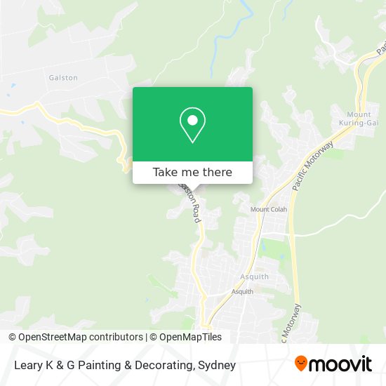 Leary K & G Painting & Decorating map