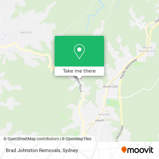 Mapa Brad Johnston Removals