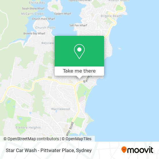 Mapa Star Car Wash - Pittwater Place