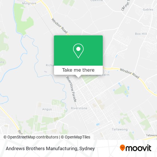 Mapa Andrews Brothers Manufacturing