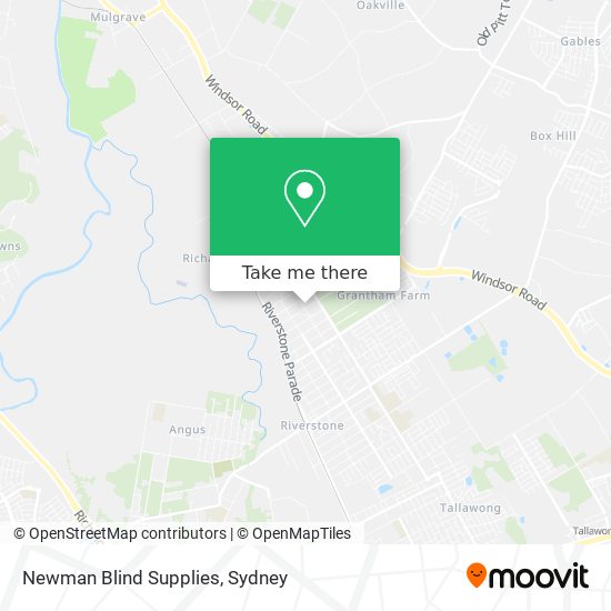 Mapa Newman Blind Supplies