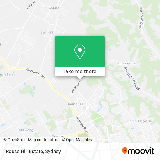 Mapa Rouse Hill Estate