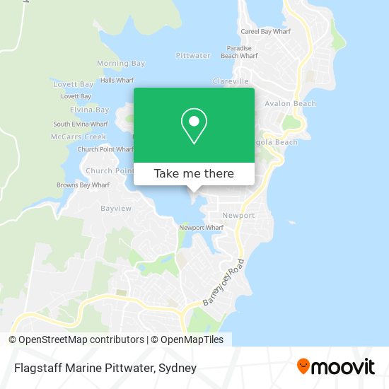 Mapa Flagstaff Marine Pittwater