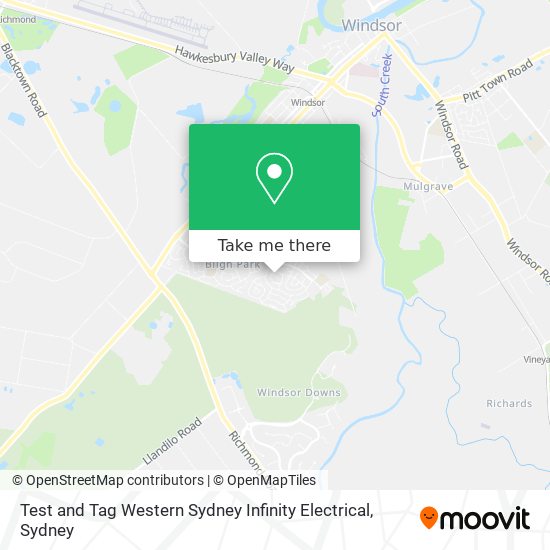 Mapa Test and Tag Western Sydney Infinity Electrical