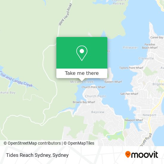 Tides Reach Sydney map