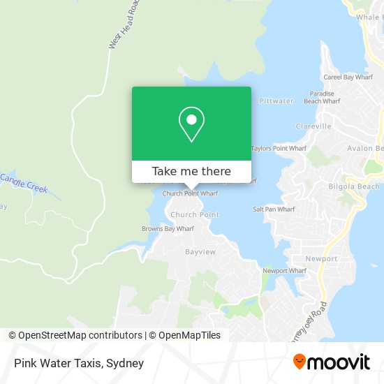 Pink Water Taxis map