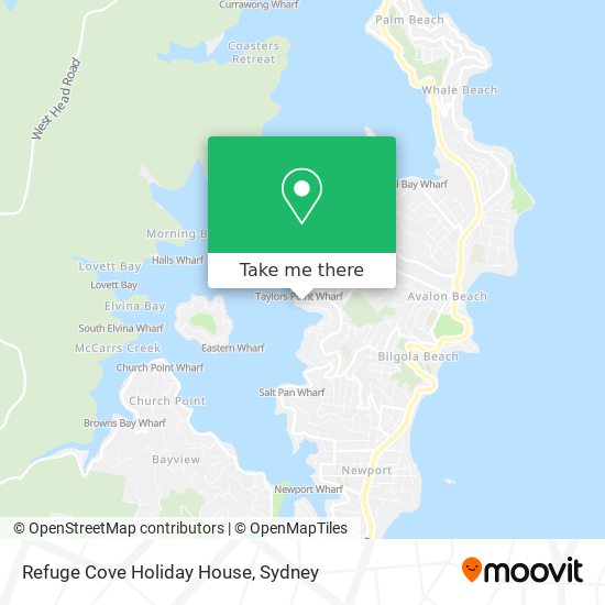 Refuge Cove Holiday House map