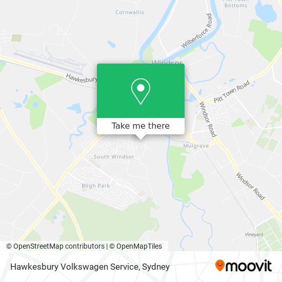 Hawkesbury Volkswagen Service map