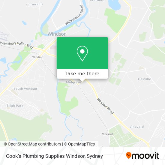 Mapa Cook's Plumbing Supplies Windsor