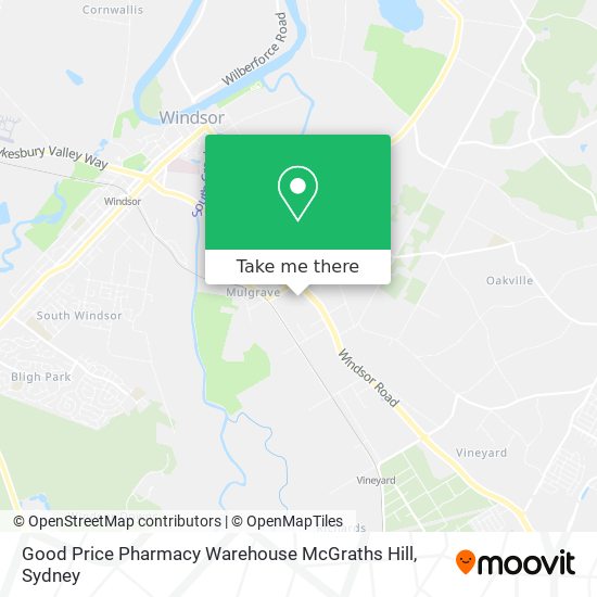 Mapa Good Price Pharmacy Warehouse McGraths Hill