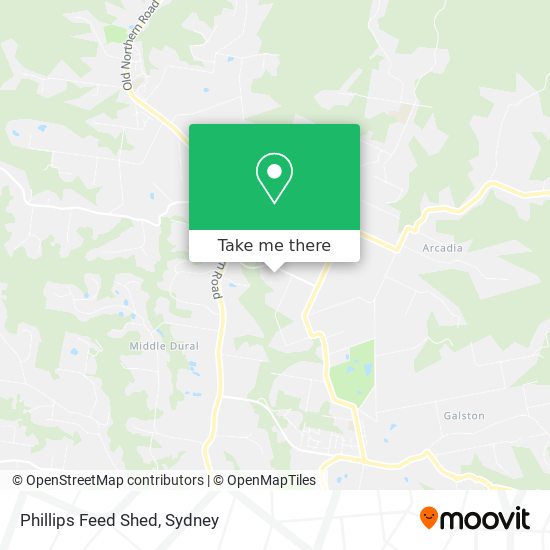 Mapa Phillips Feed Shed