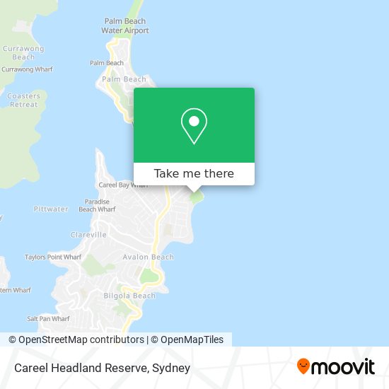 Careel Headland Reserve map