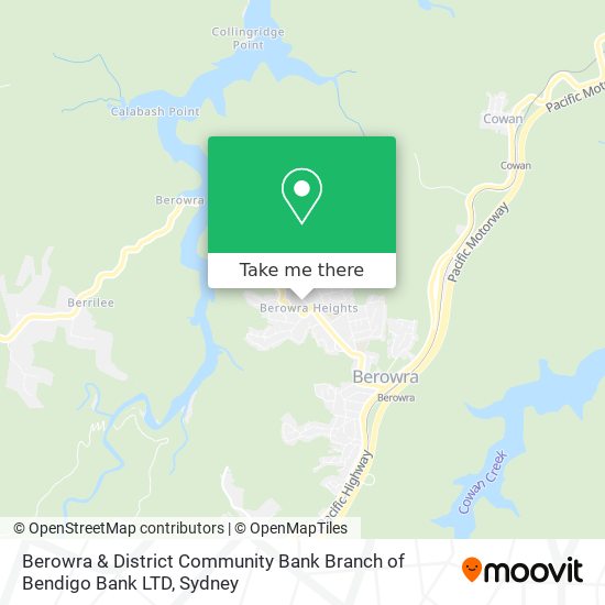 Mapa Berowra & District Community Bank Branch of Bendigo Bank LTD