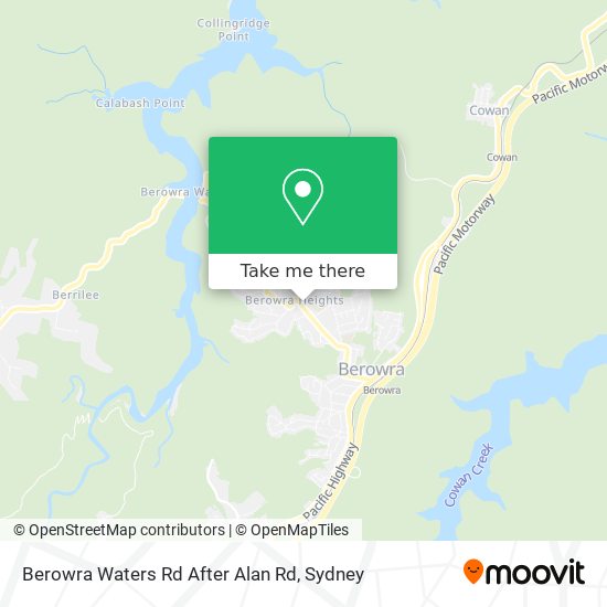 Berowra Waters Rd After Alan Rd map