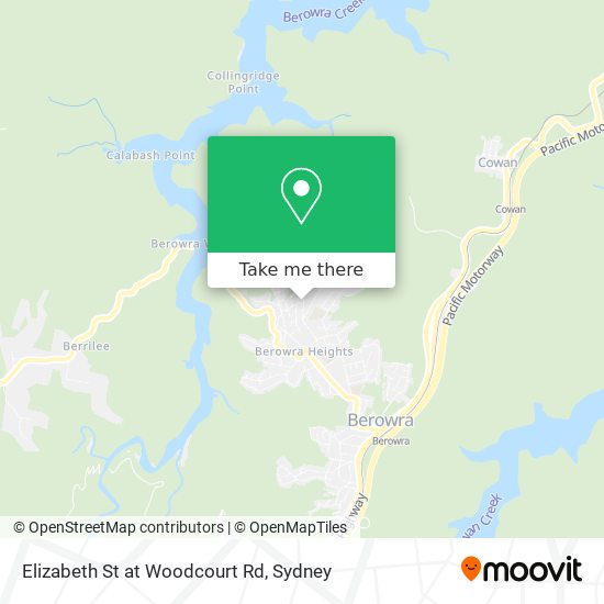 Mapa Elizabeth St at Woodcourt Rd