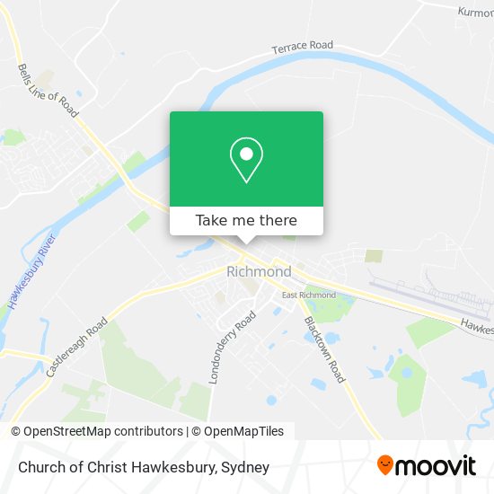 Mapa Church of Christ Hawkesbury