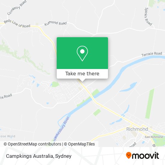 Mapa Campkings Australia