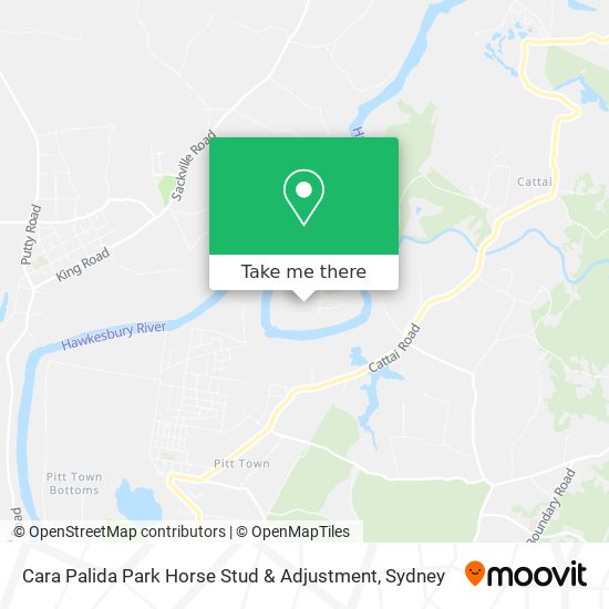 Cara Palida Park Horse Stud & Adjustment map